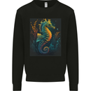 A Colourful Seahorse Mens Sweatshirt Jumper Black