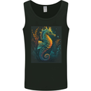 A Colourful Seahorse Mens Vest Tank Top Black
