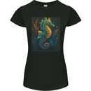 A Colourful Seahorse Womens Petite Cut T-Shirt Black