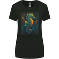 A Colourful Seahorse Womens Wider Cut T-Shirt Black