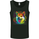 A Colourful Shiba Inu Dog Mens Vest Tank Top Black