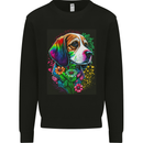 A Cool Basset Hound Dog Kids Sweatshirt Jumper Black