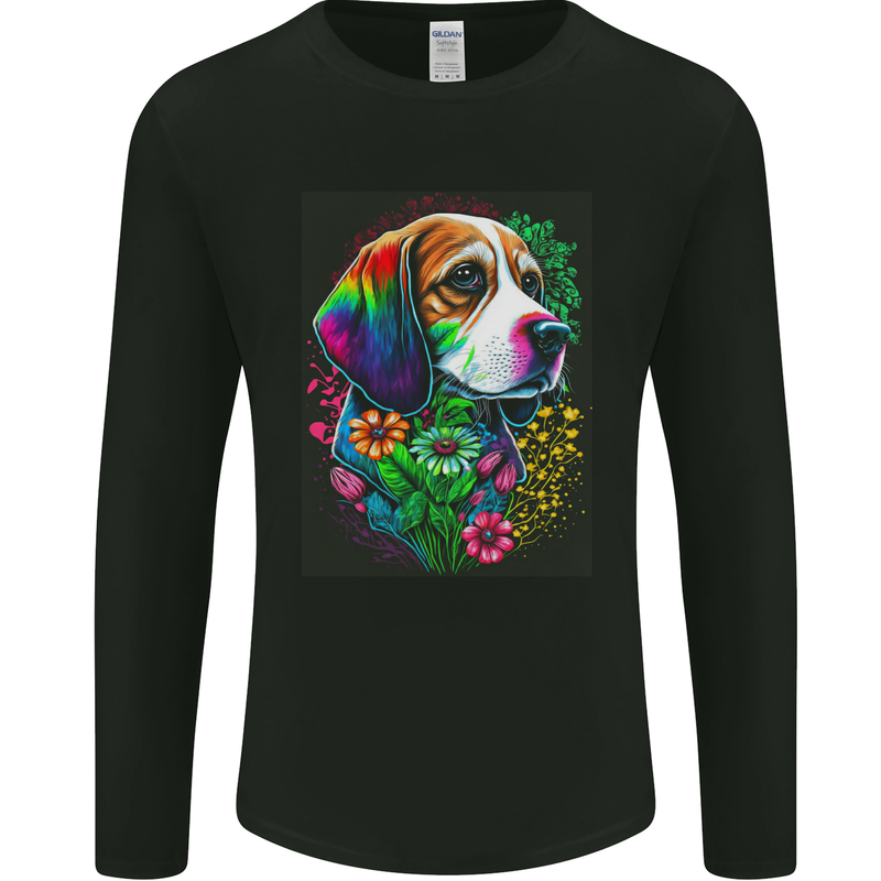 A Cool Basset Hound Dog Mens Long Sleeve T-Shirt Black