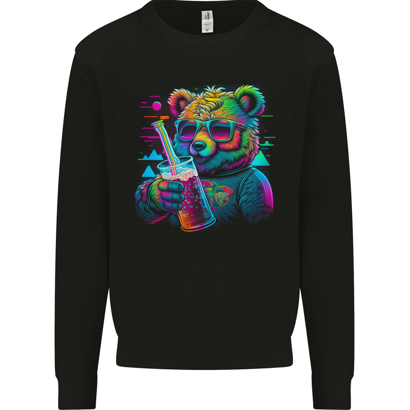 A Cool Bear Kids Sweatshirt Jumper Black