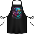 A Cool Bulldog With Glasses Dog Cotton Apron 100% Organic Black