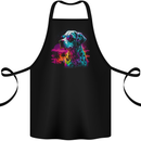 A Cool Cat With Cosmos Glasses Cotton Apron 100% Organic Black