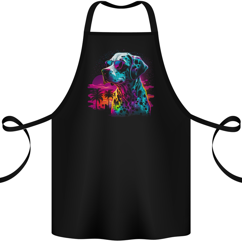A Cool Cat With Cosmos Glasses Cotton Apron 100% Organic Black
