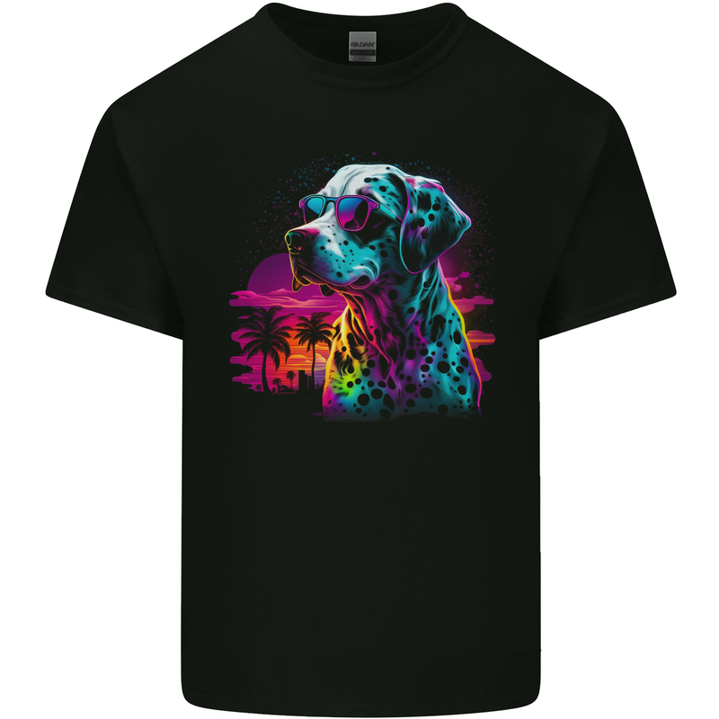 A Cool Cat With Cosmos Glasses Mens Cotton T-Shirt Tee Top Black