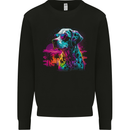 A Cool Cat With Cosmos Glasses Mens Sweatshirt Jumper Black