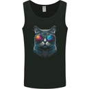 A Cool Cat With Cosmos Glasses Mens Vest Tank Top Black