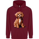 A Cool Cavapoo Dog Mens 80% Cotton Hoodie Maroon