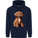 A Cool Cavapoo Dog Mens 80% Cotton Hoodie Navy Blue