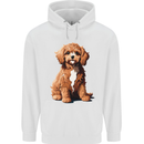 A Cool Cavapoo Dog Mens 80% Cotton Hoodie White