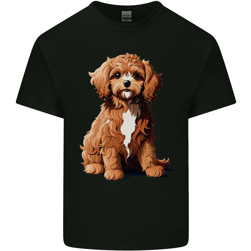 A Cool Cavapoo Dog Mens Cotton T-Shirt Tee Top Black