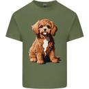 A Cool Cavapoo Dog Mens Cotton T-Shirt Tee Top Military Green