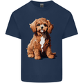 A Cool Cavapoo Dog Mens Cotton T-Shirt Tee Top Navy Blue