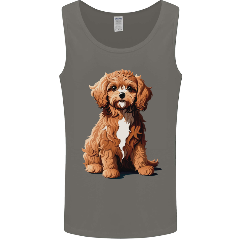 A Cool Cavapoo Dog Mens Vest Tank Top Charcoal