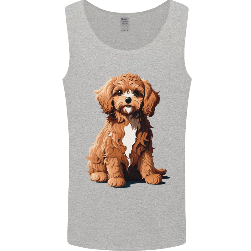 A Cool Cavapoo Dog Mens Vest Tank Top Sports Grey