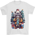 A Cool Christmas Racoon Xmas Mens T-Shirt 100% Cotton White