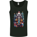 A Cool Christmas Racoon Xmas Mens Vest Tank Top Black