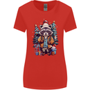 A Cool Christmas Racoon Xmas Womens Wider Cut T-Shirt Red