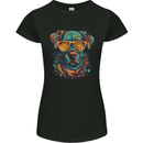 A Cool Dog With Glasses Womens Petite Cut T-Shirt Black