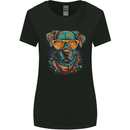 A Cool Dog With Glasses Womens Wider Cut T-Shirt Black