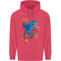 A Cool Frog Climbing Up Childrens Kids Hoodie Heliconia