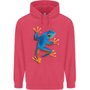 A Cool Frog Climbing Up Childrens Kids Hoodie Heliconia