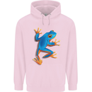 A Cool Frog Climbing Up Childrens Kids Hoodie Light Pink