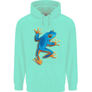 A Cool Frog Climbing Up Childrens Kids Hoodie Peppermint