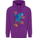 A Cool Frog Climbing Up Childrens Kids Hoodie Purple