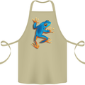 A Cool Frog Climbing Up Cotton Apron 100% Organic Khaki