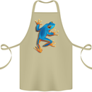 A Cool Frog Climbing Up Cotton Apron 100% Organic Khaki