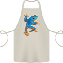 A Cool Frog Climbing Up Cotton Apron 100% Organic Natural
