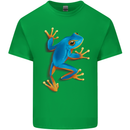 A Cool Frog Climbing Up Kids T-Shirt Childrens Irish Green