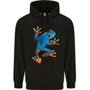A Cool Frog Climbing Up Mens 80% Cotton Hoodie Black