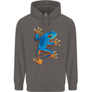 A Cool Frog Climbing Up Mens 80% Cotton Hoodie Charcoal