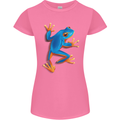 A Cool Frog Climbing Up Womens Petite Cut T-Shirt Azalea