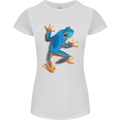 A Cool Frog Climbing Up Womens Petite Cut T-Shirt White