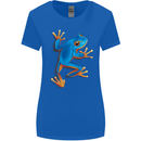A Cool Frog Climbing Up Womens Wider Cut T-Shirt Royal Blue