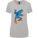 A Cool Frog Climbing Up Womens Wider Cut T-Shirt Sports Grey