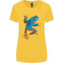 A Cool Frog Climbing Up Womens Wider Cut T-Shirt Yellow