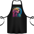 A Cool Golden Retriever With Glasses Dog Cotton Apron 100% Organic Black