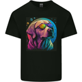 A Cool Golden Retriever With Glasses Dog Kids T-Shirt Childrens Black