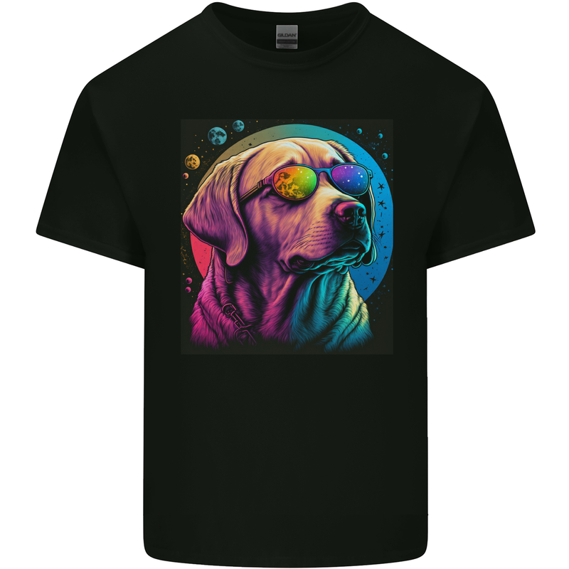 A Cool Golden Retriever With Glasses Dog Kids T-Shirt Childrens Black