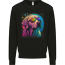 A Cool Golden Retriever With Glasses Dog Mens Sweatshirt Jumper Black