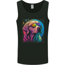 A Cool Golden Retriever With Glasses Dog Mens Vest Tank Top Black