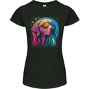 A Cool Golden Retriever With Glasses Dog Womens Petite Cut T-Shirt Black