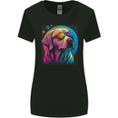 A Cool Golden Retriever With Glasses Dog Womens Wider Cut T-Shirt Black